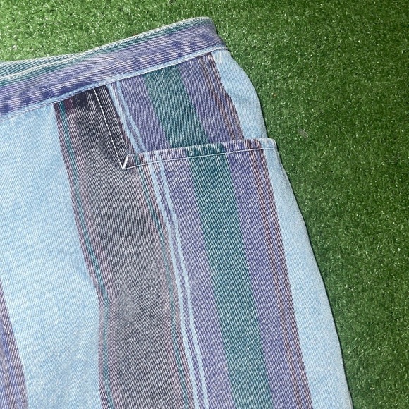 Vintage denim Jeans stripe Shorts - Picture 6 of 6